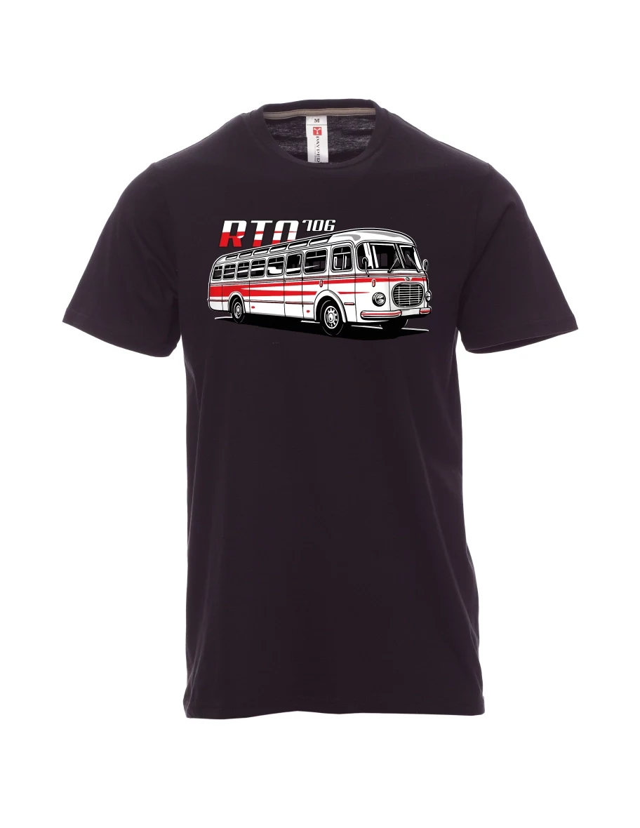 Maglia da uomo nera Autobus RTO 706