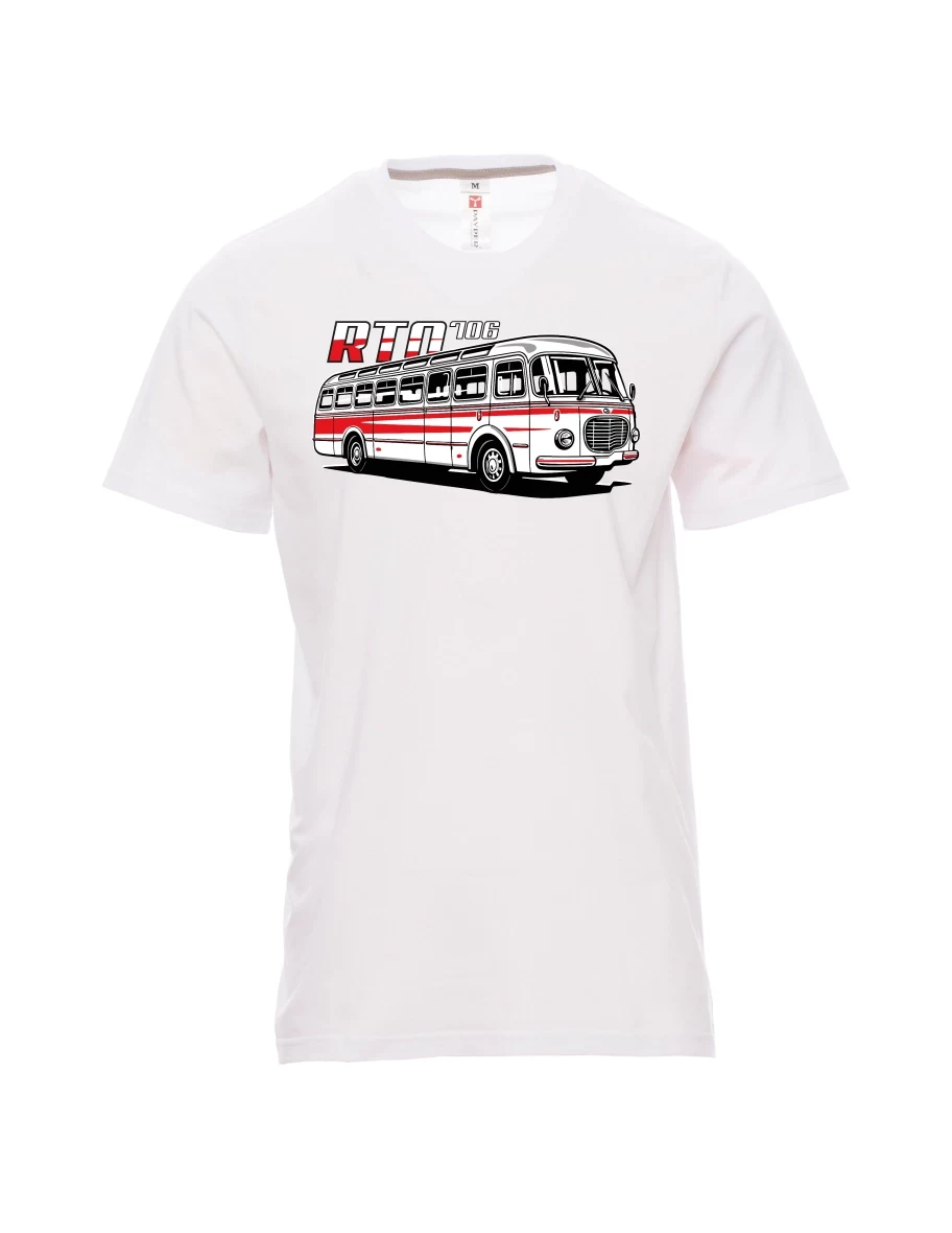 Maglia da uomo bianca Autobus RTO 706