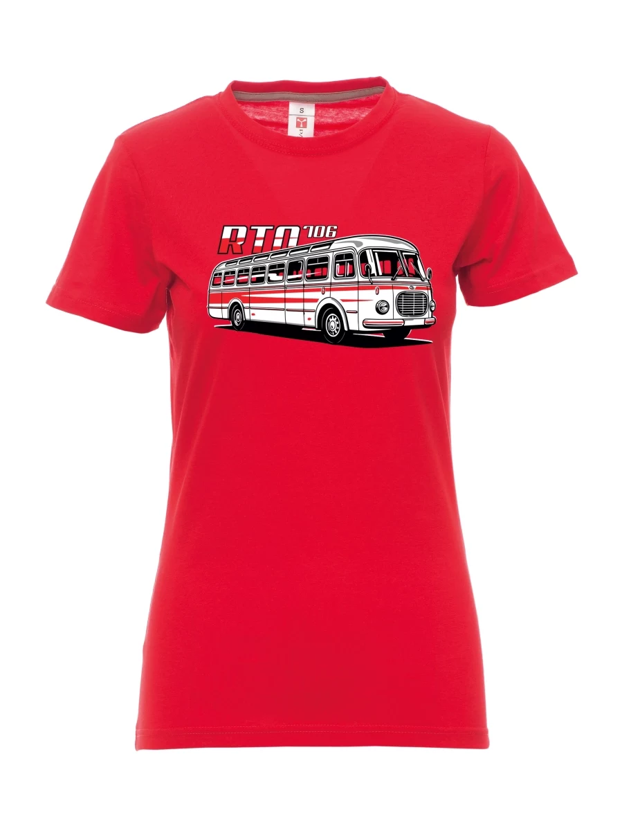 Maglia da donna rossa Autobus RTO 706