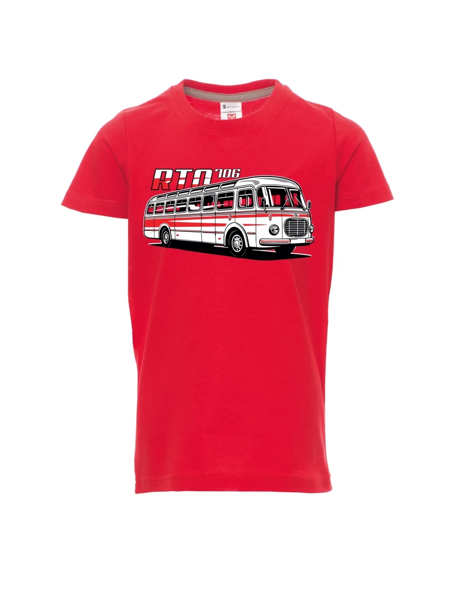 Maglia da bambino rossa Autobus RTO 706