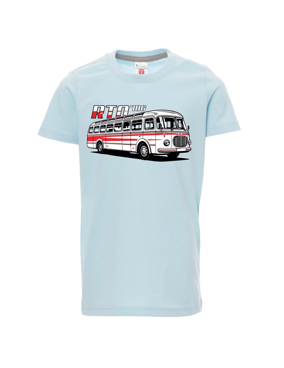 Maglia da bambino blu pallido Autobus RTO 706