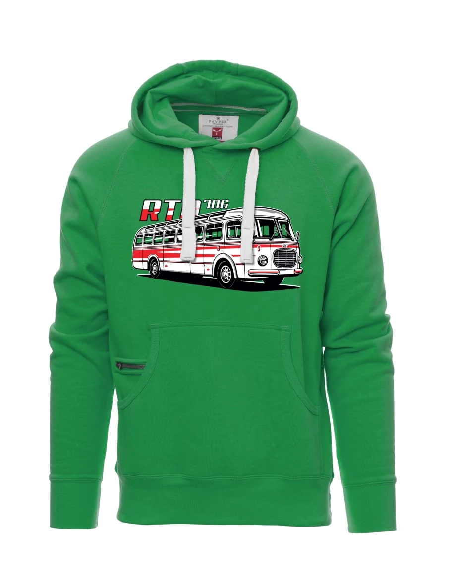 Felpa da uomo verde Autobus RTO 706