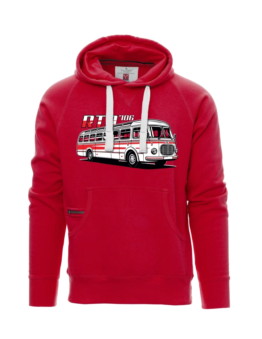 Felpa da uomo rossa Autobus RTO 706