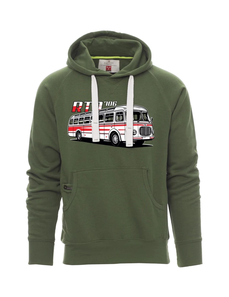 Felpa da uomo verde scuro Autobus RTO 706