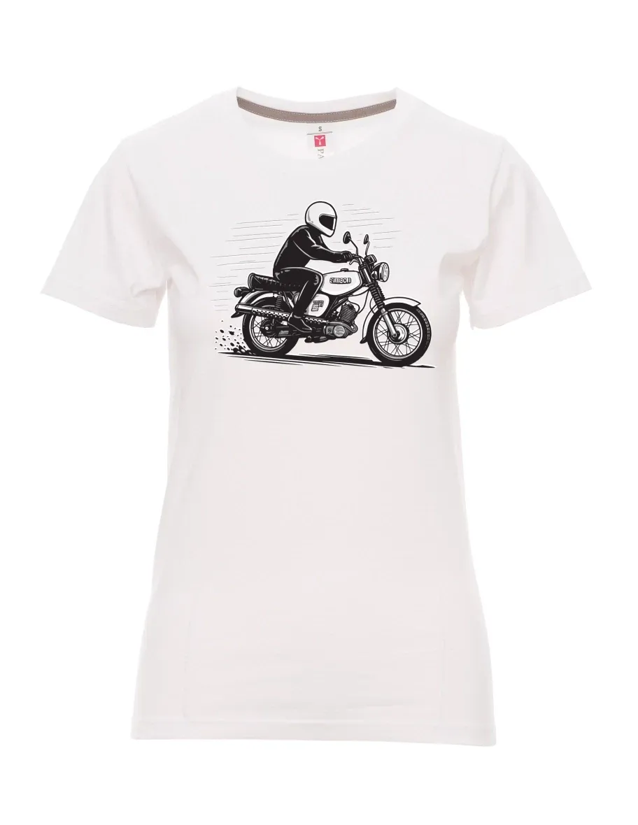 Maglia da donna bianca Moto Enduro S51