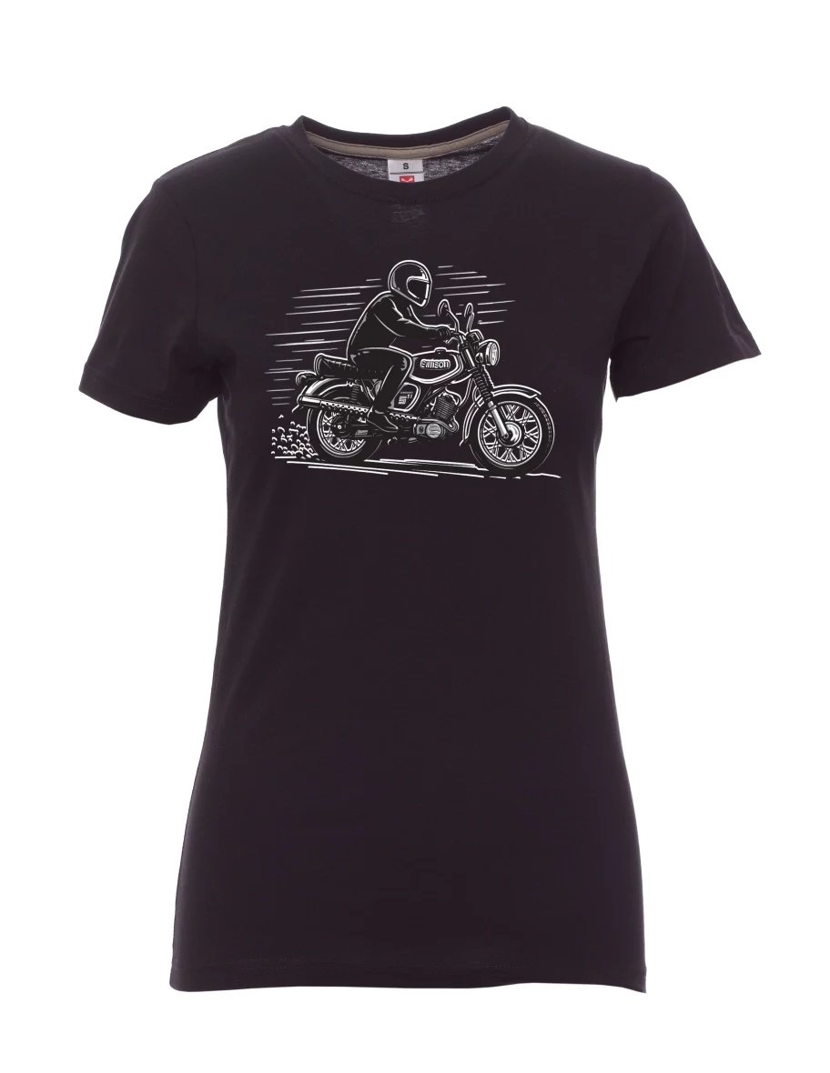 Maglia da donna nera Moto Enduro S51