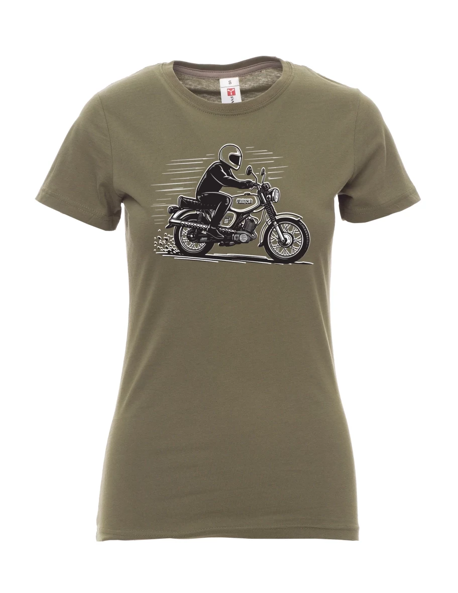 Maglia da donna cachi Moto Enduro S51