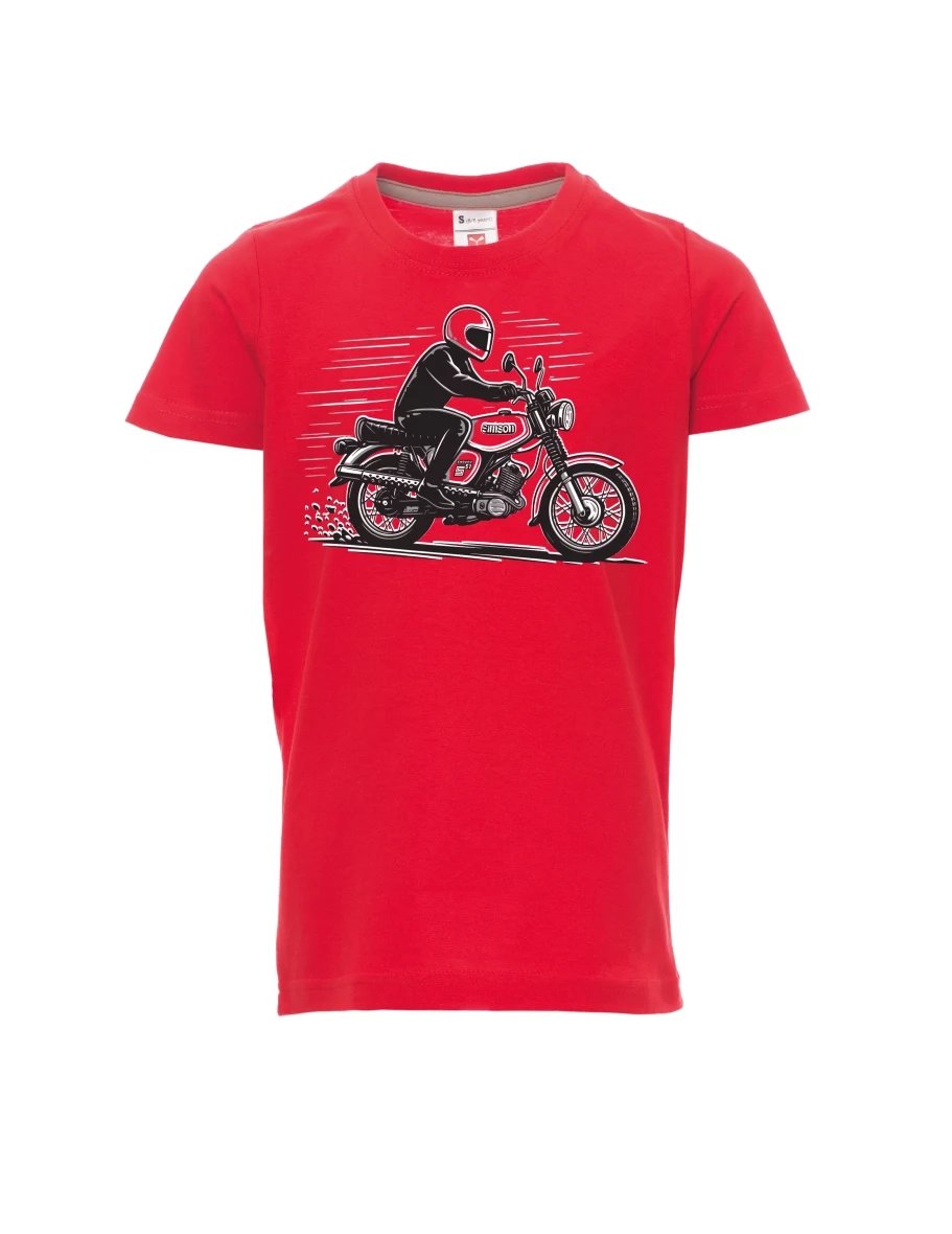 Maglia da bambino rossa Moto Enduro S51