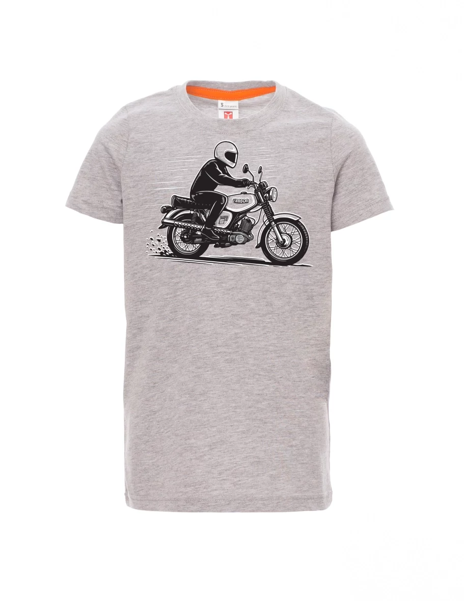 Maglia da bambino grigio melange Moto Enduro S51