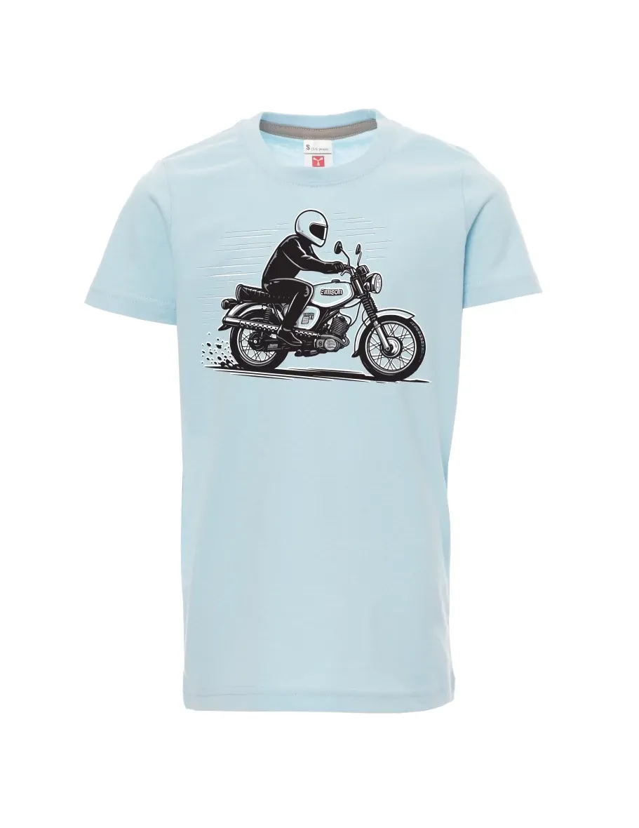 Maglia da bambino blu pallido Moto Enduro S51