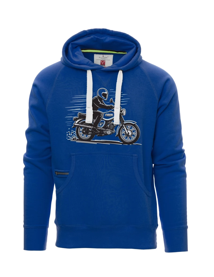 Felpa da uomo blu Moto Enduro S51