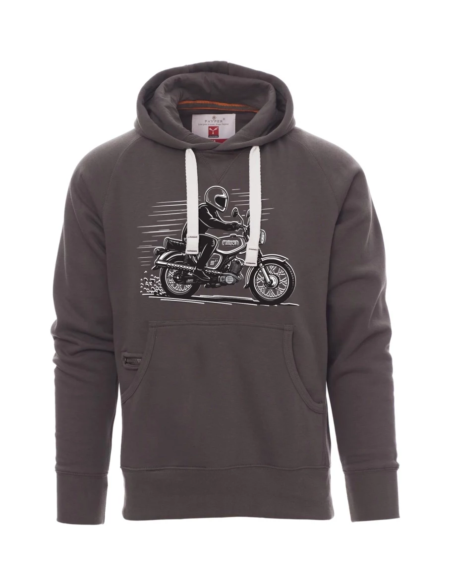 Felpa da uomo grigia Moto Enduro S51