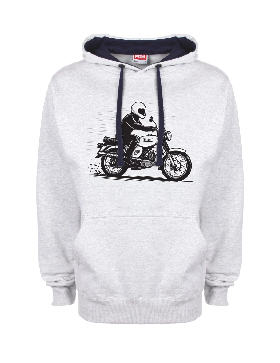 Felpa blu-grigio Moto Enduro S51