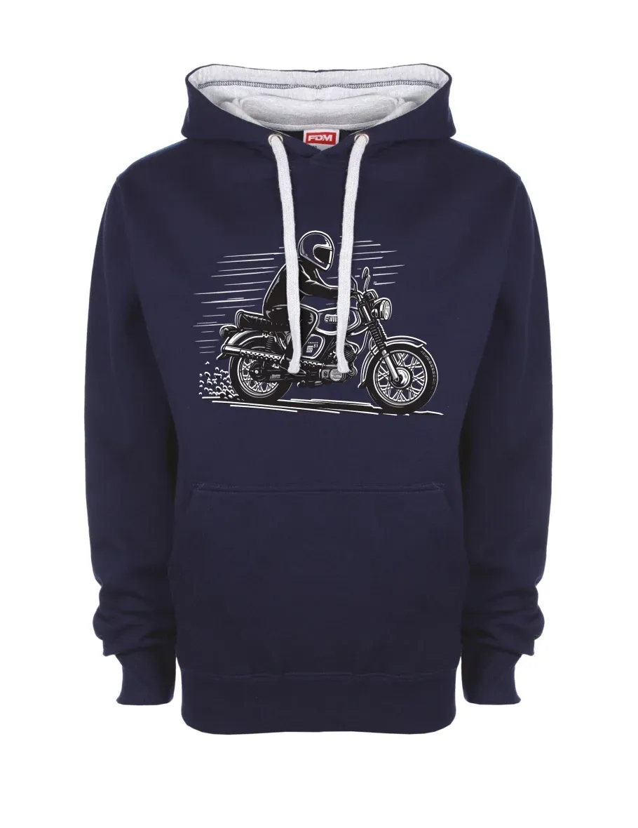 Felpa grigio-blu marino Moto Enduro S51