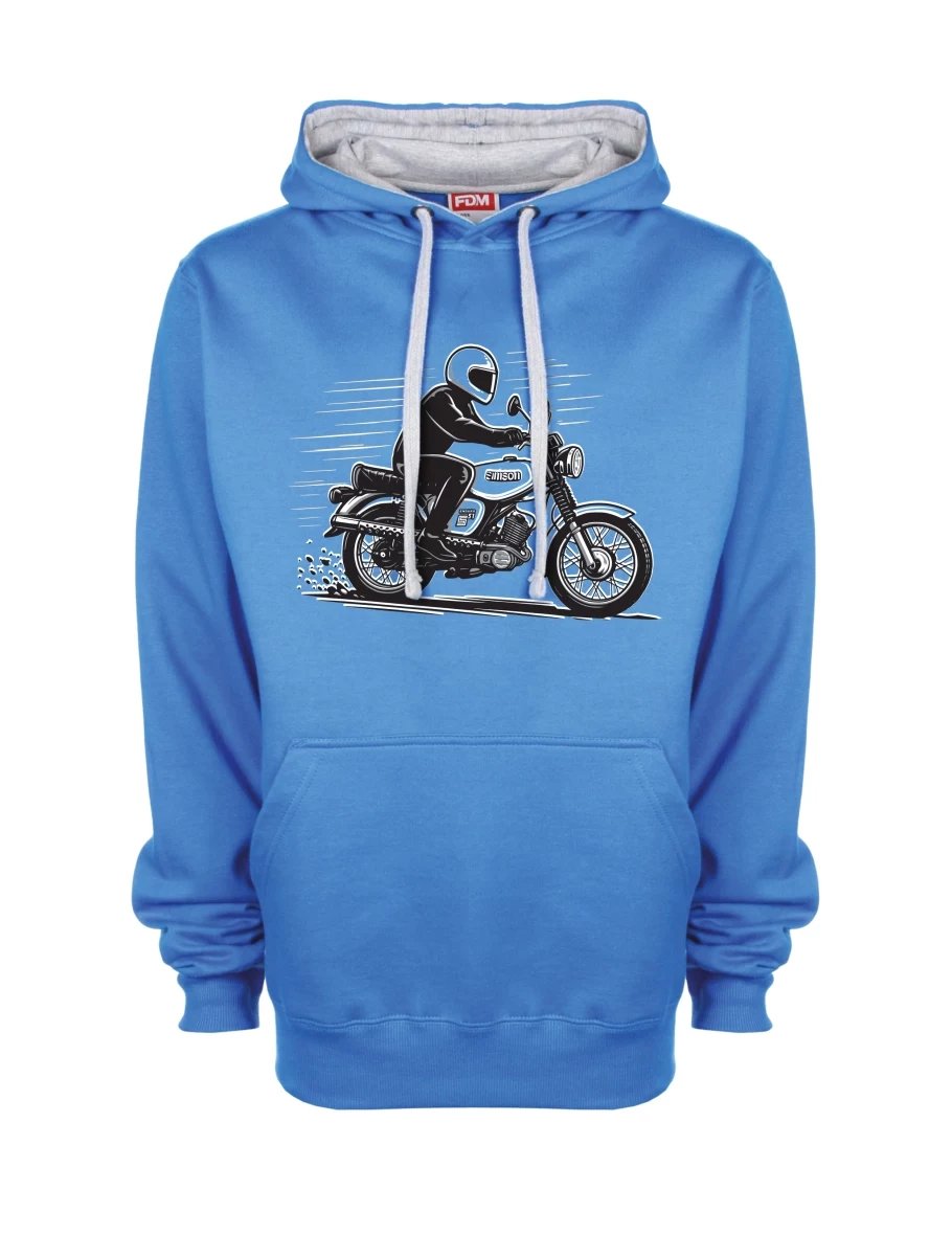 Felpa grigio-blu Moto Enduro S51