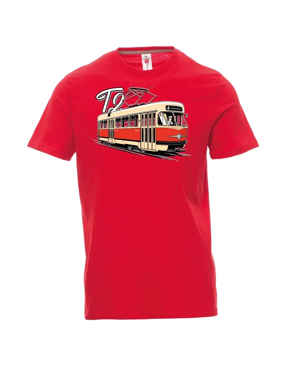 Maglia da uomo rossa Tram T2
