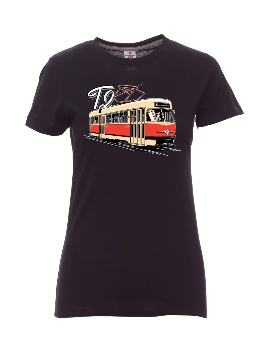 Maglia da donna nera Tram T2