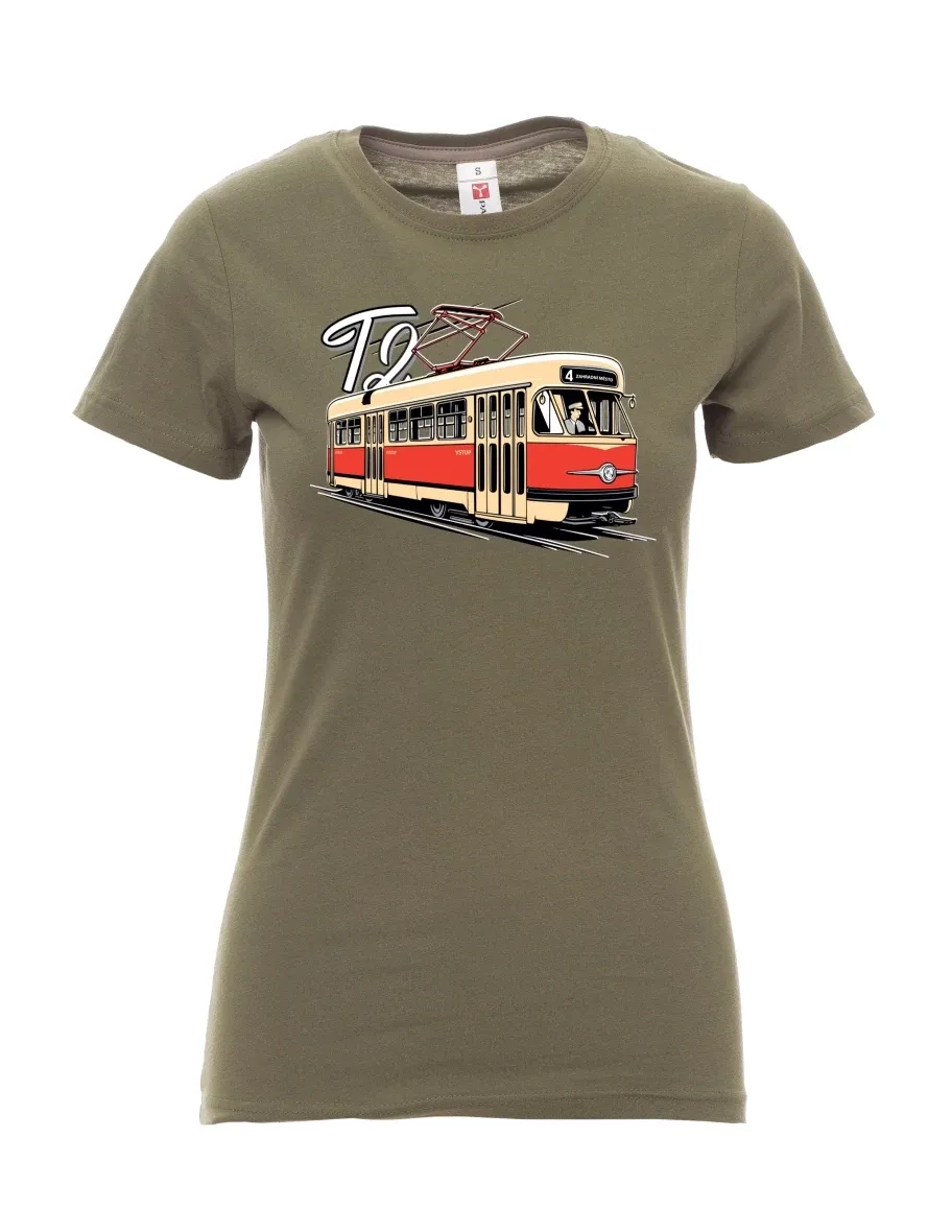 Maglia da donna cachi Tram T2