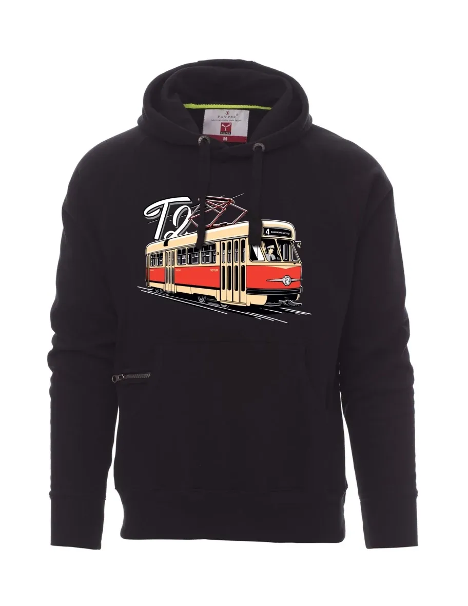 Felpa da uomo nera Tram T2