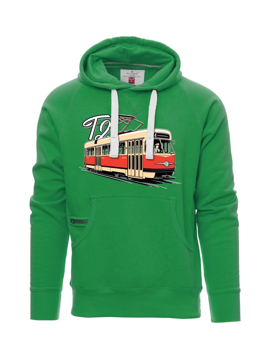 Felpa da uomo verde Tram T2