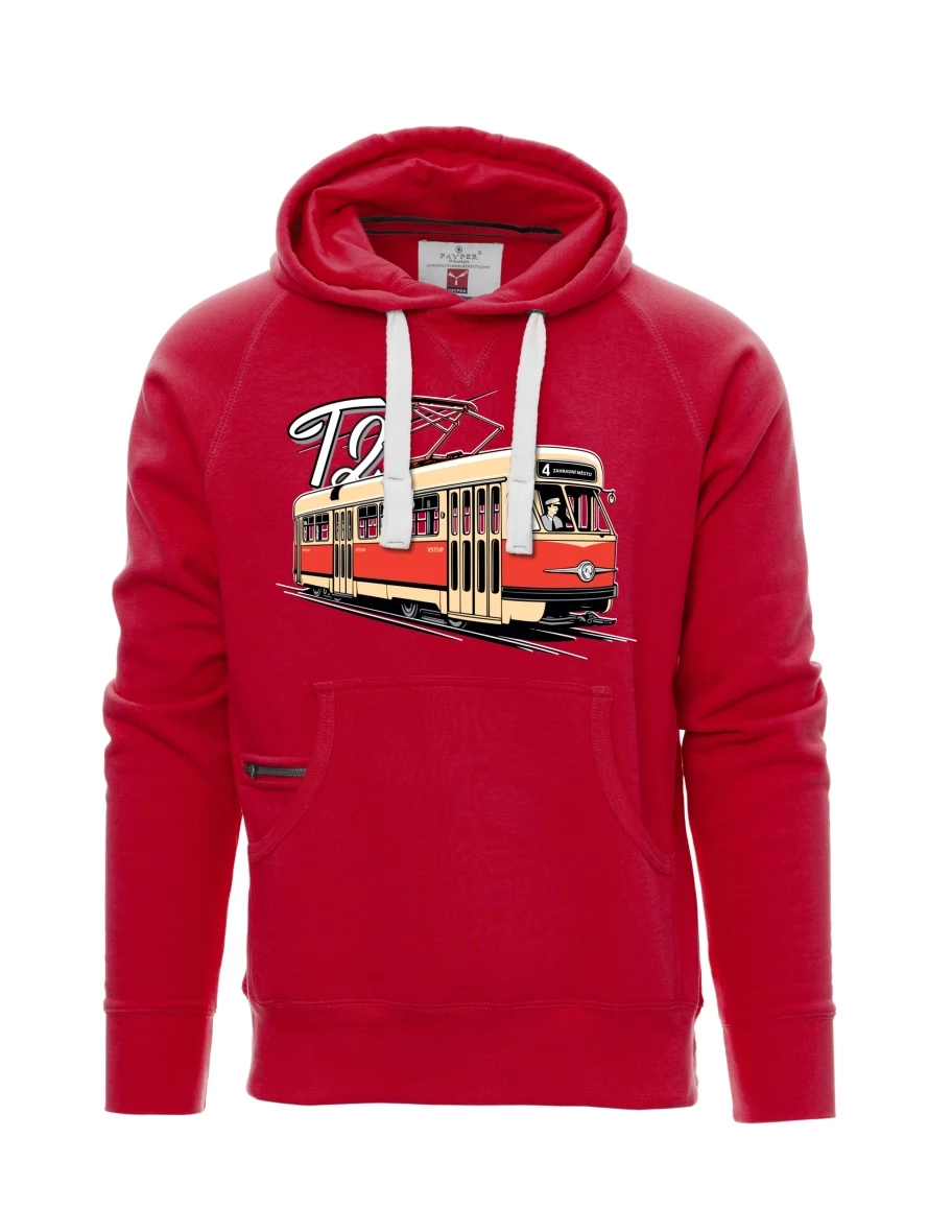 Felpa da uomo rossa Tram T2