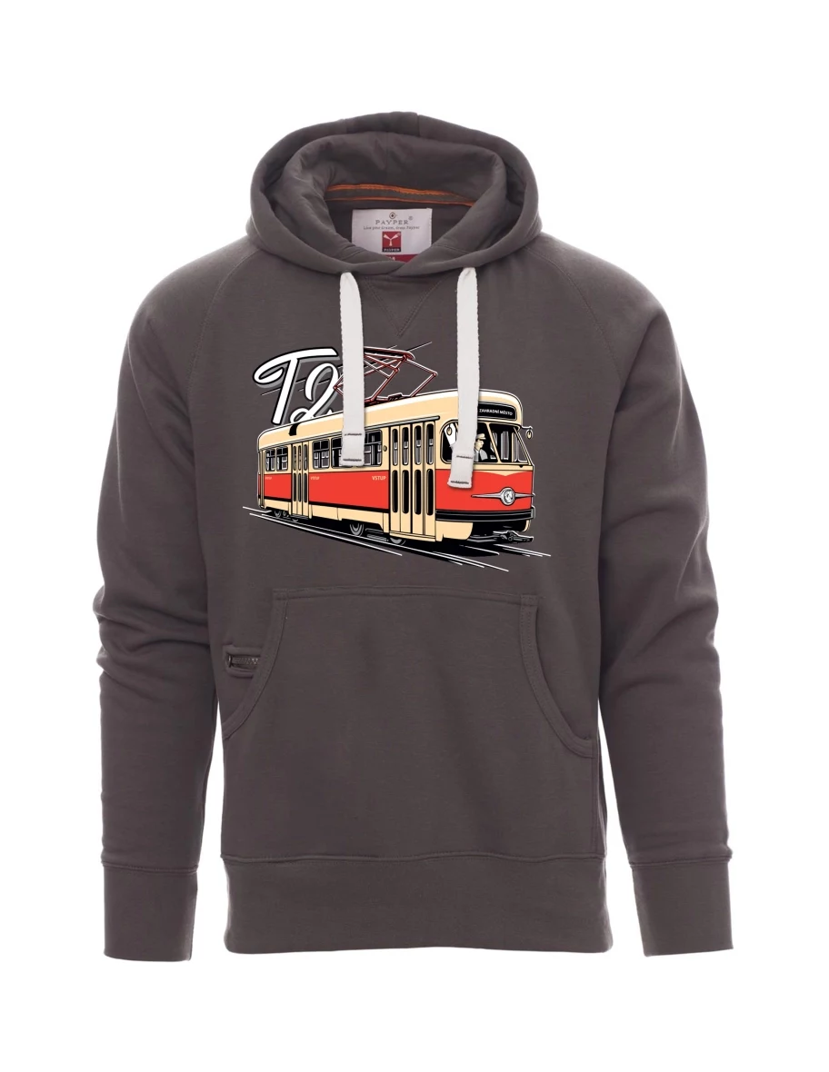 Felpa da uomo grigia Tram T2