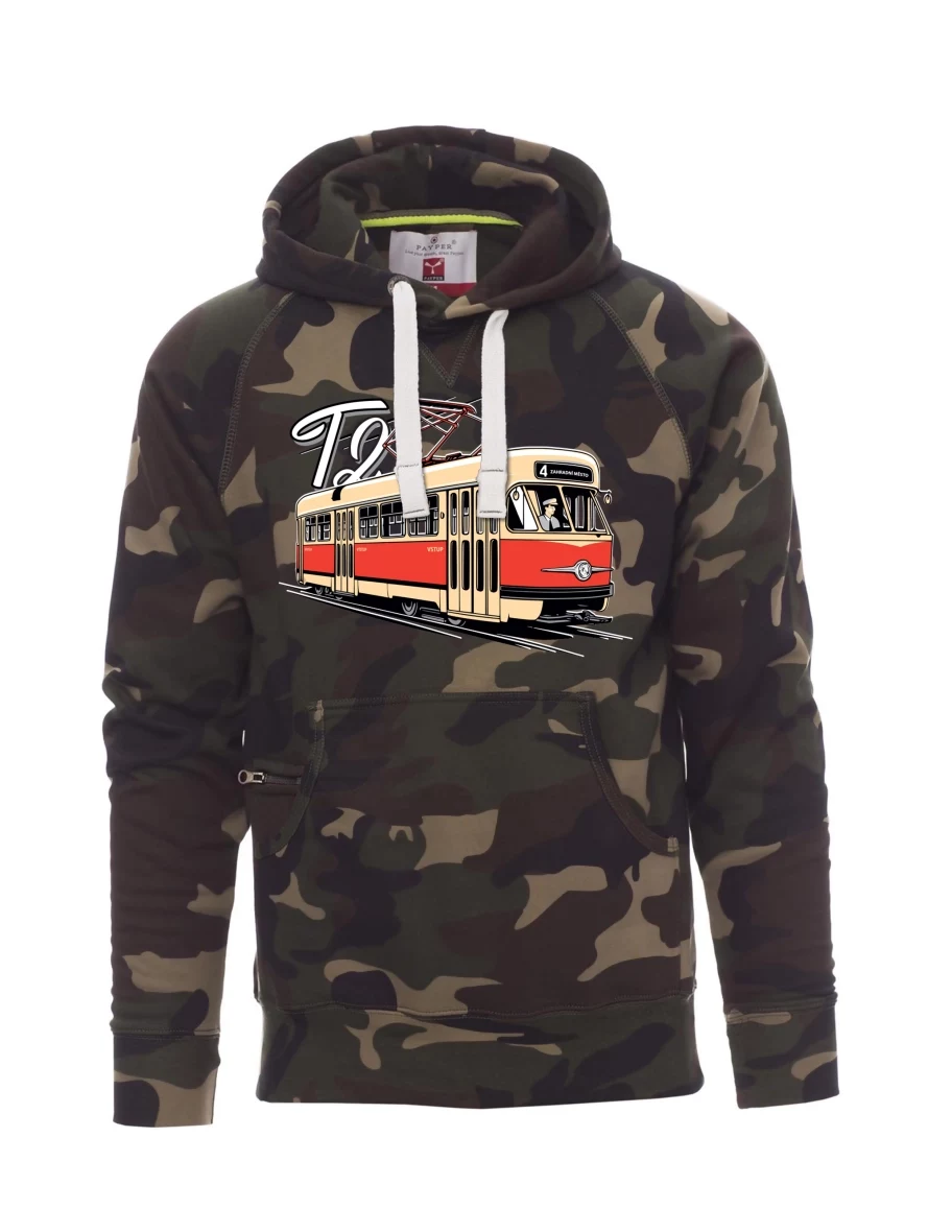 Felpa da uomo camuffare Tram T2