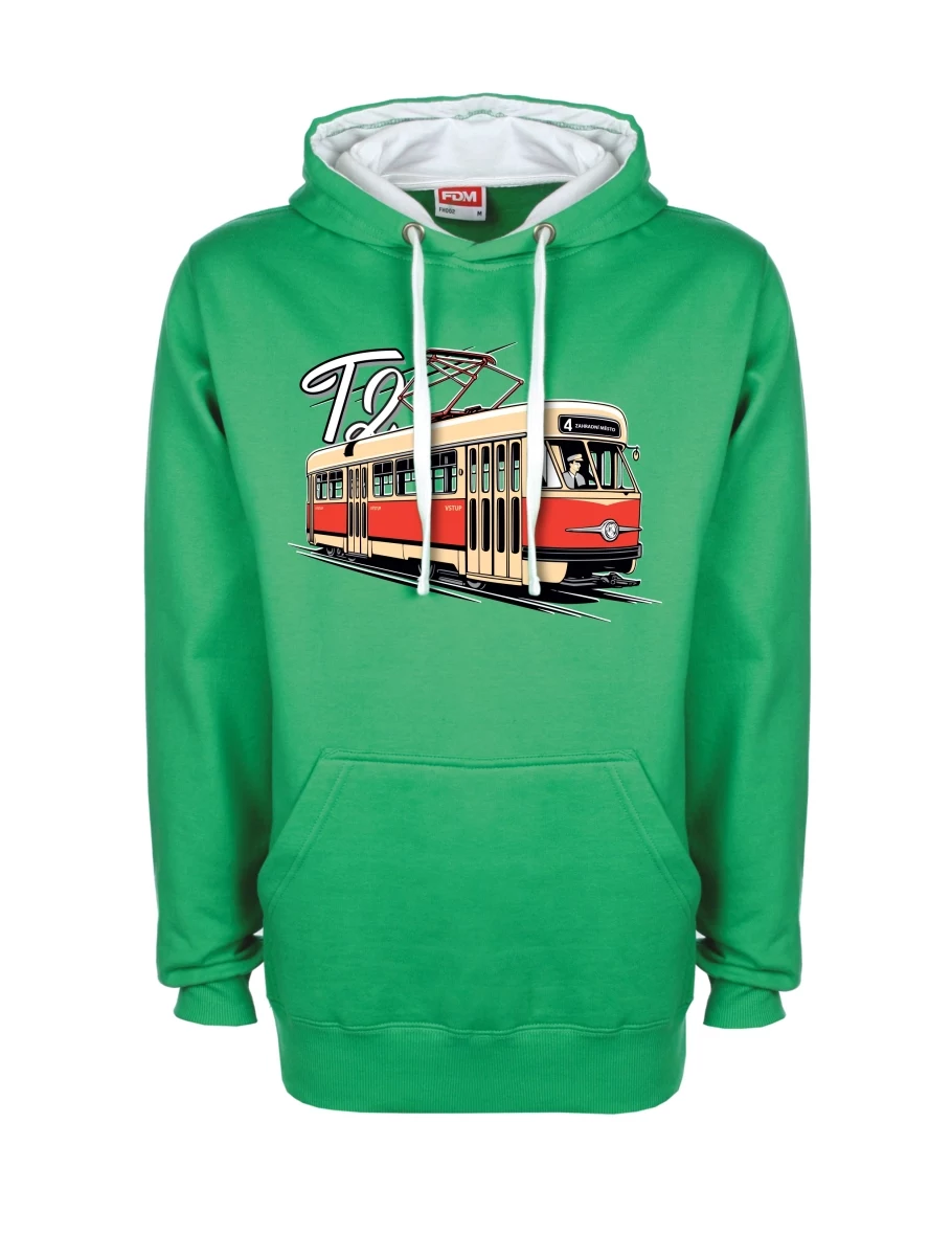 Felpa bianco-verde Tram T2