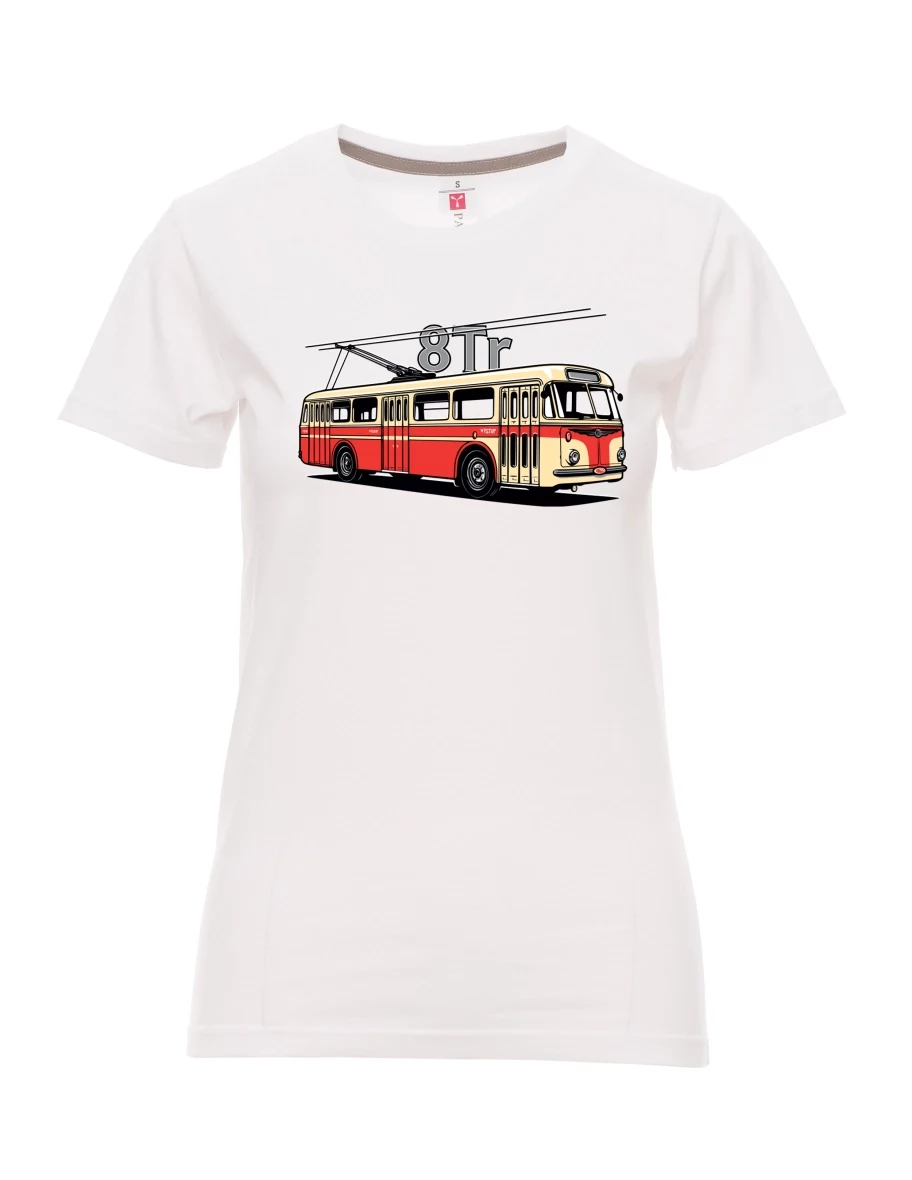 Maglia da donna bianca Filobus 8Tr