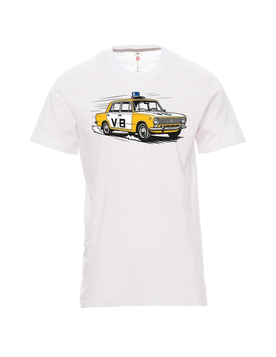 Maglia da uomo bianca Automobile VAZ 2101 VB