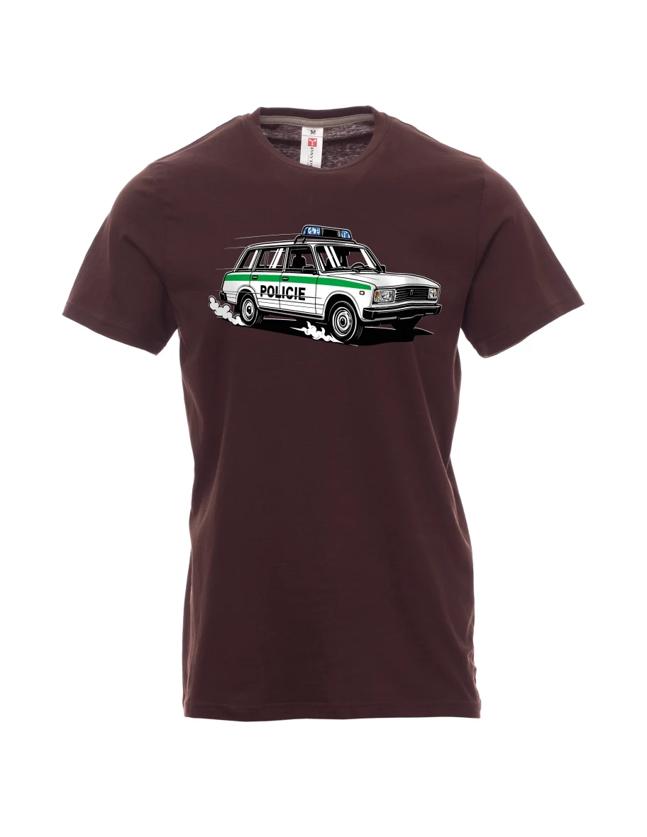 Maglia da uomo marrone scuro Automobile VAZ 2104 POLIZIA