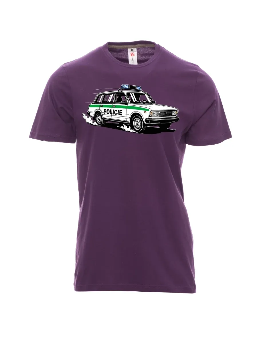 Maglia da uomo viola Automobile VAZ 2104 POLIZIA