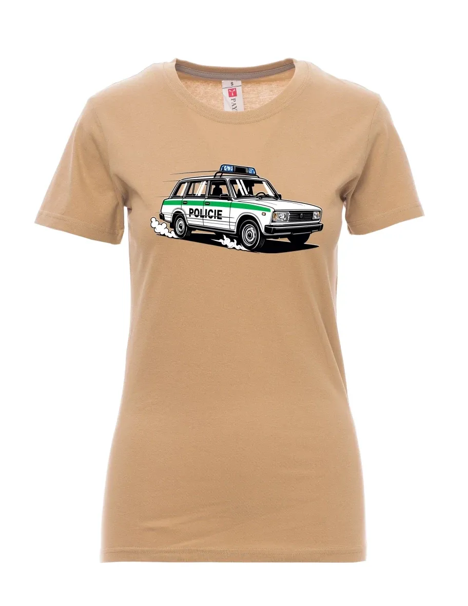 Maglia da donna marrone Automobile VAZ 2104 POLIZIA