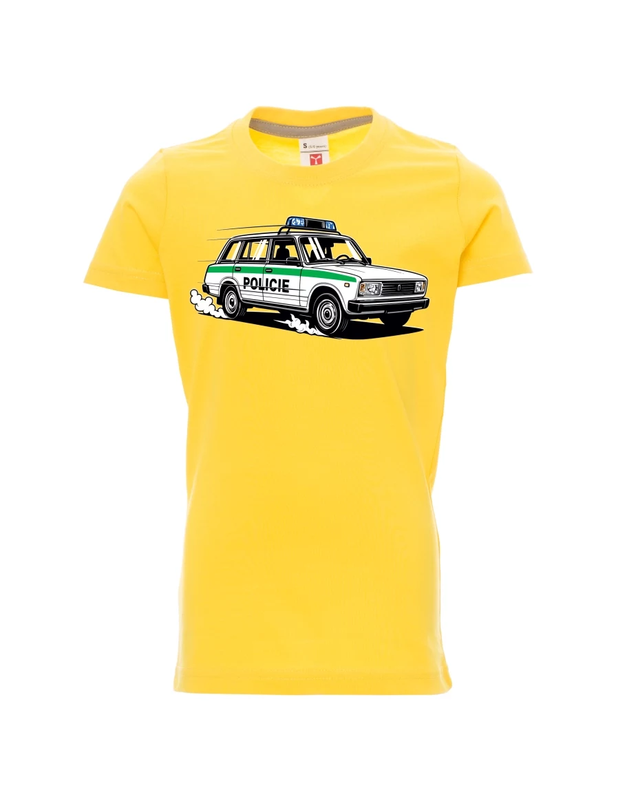 Maglia da bambino gialla Automobile VAZ 2104 POLIZIA