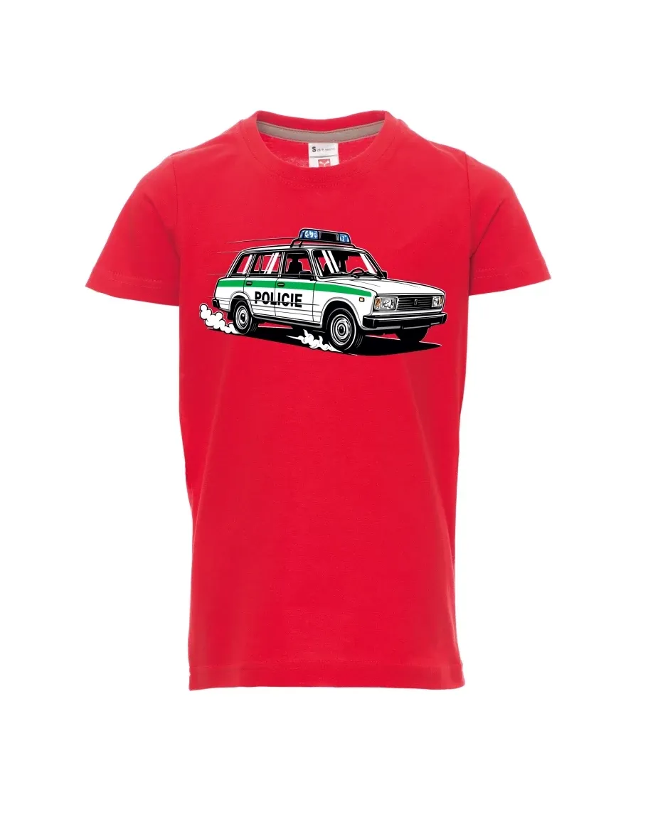 Maglia da bambino rossa Automobile VAZ 2104 POLIZIA