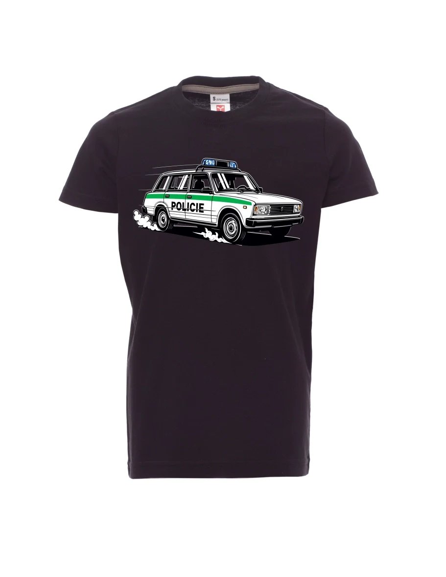 Maglia da bambino nera Automobile VAZ 2104 POLIZIA