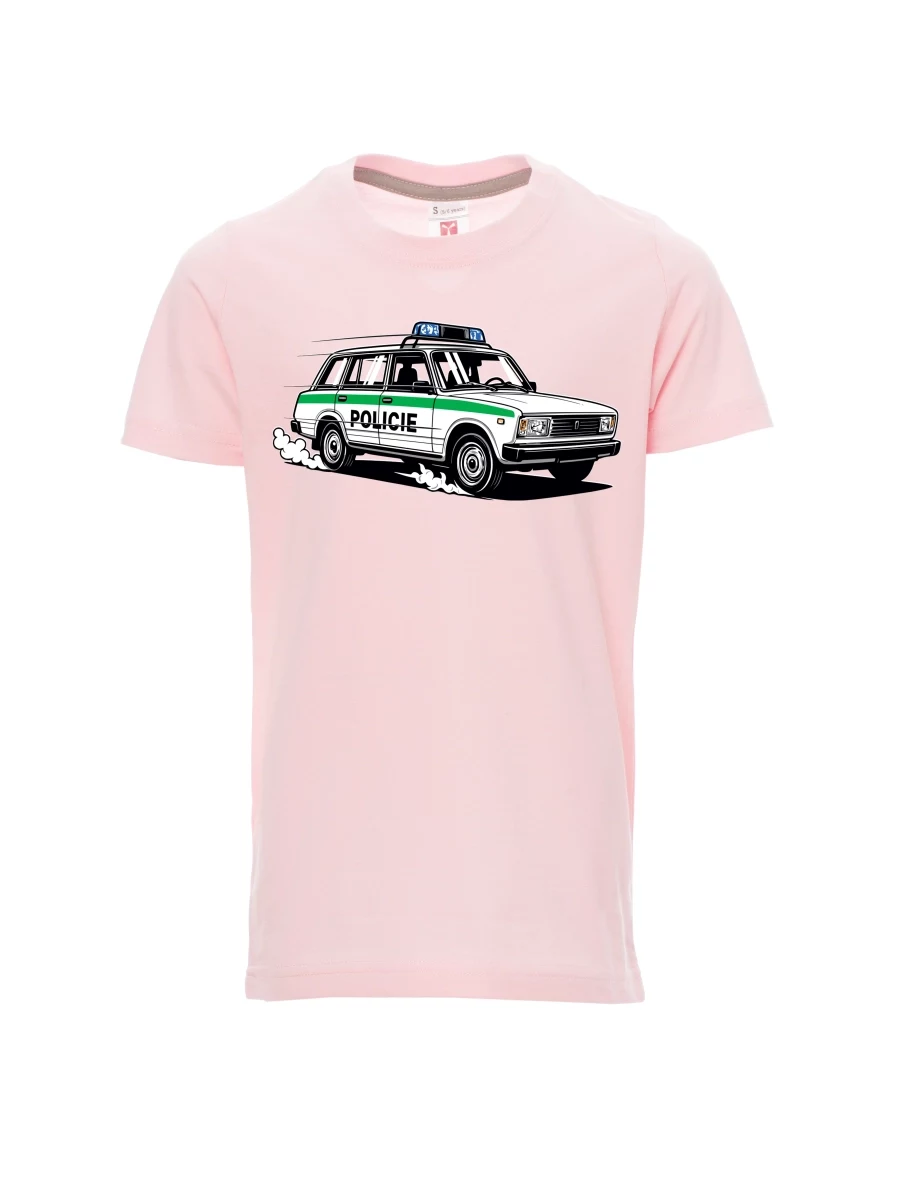 Maglia da bambino rosa chiaro Automobile VAZ 2104 POLIZIA