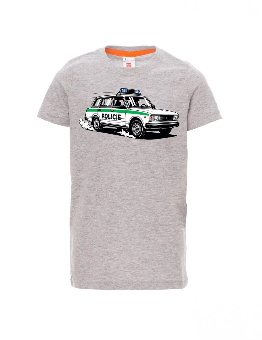 Maglia da bambino grigio melange Automobile VAZ 2104 POLIZIA