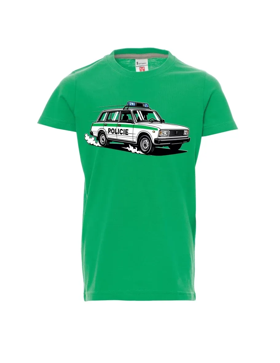 Maglia da bambino verde Automobile VAZ 2104 POLIZIA
