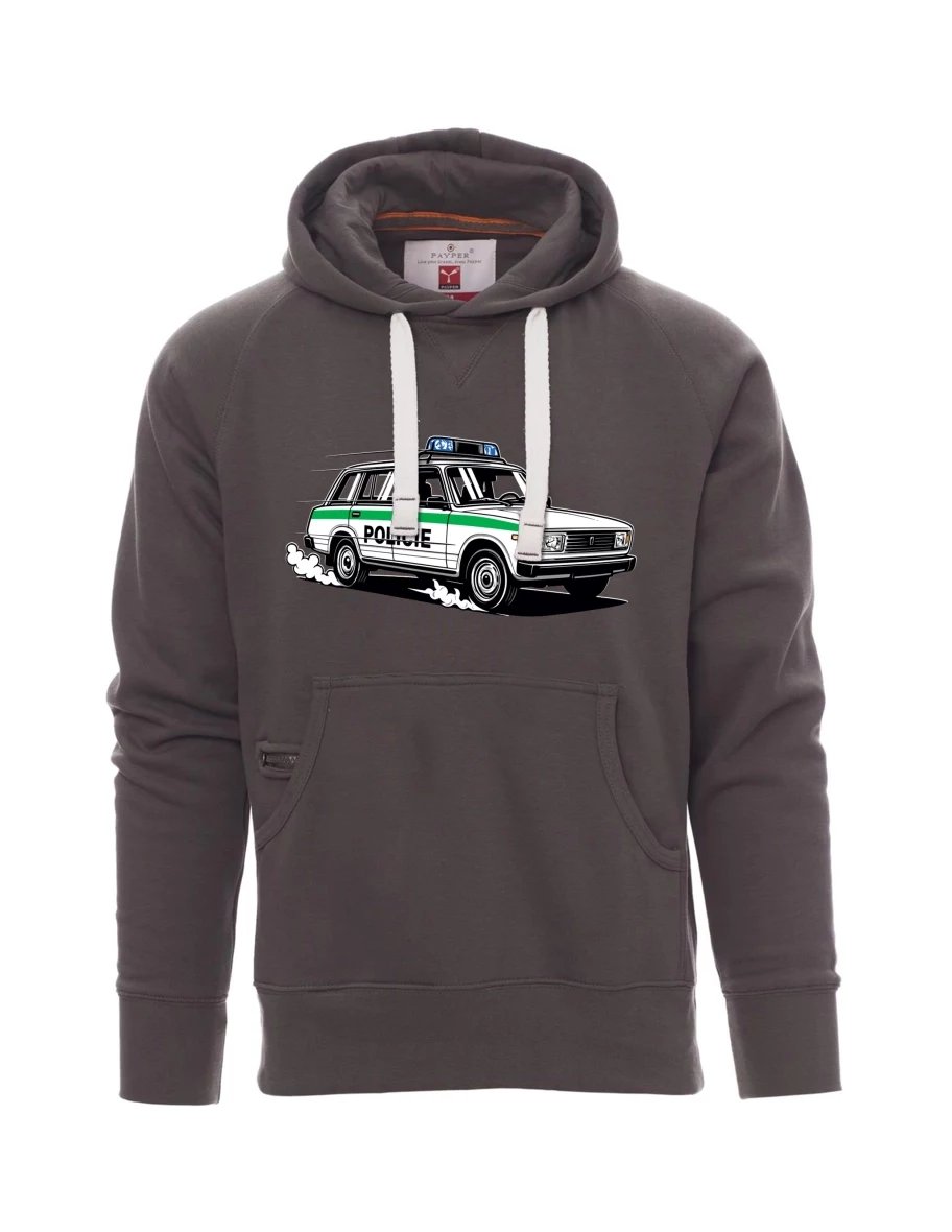 Felpa da uomo grigia Automobile VAZ 2104 POLIZIA