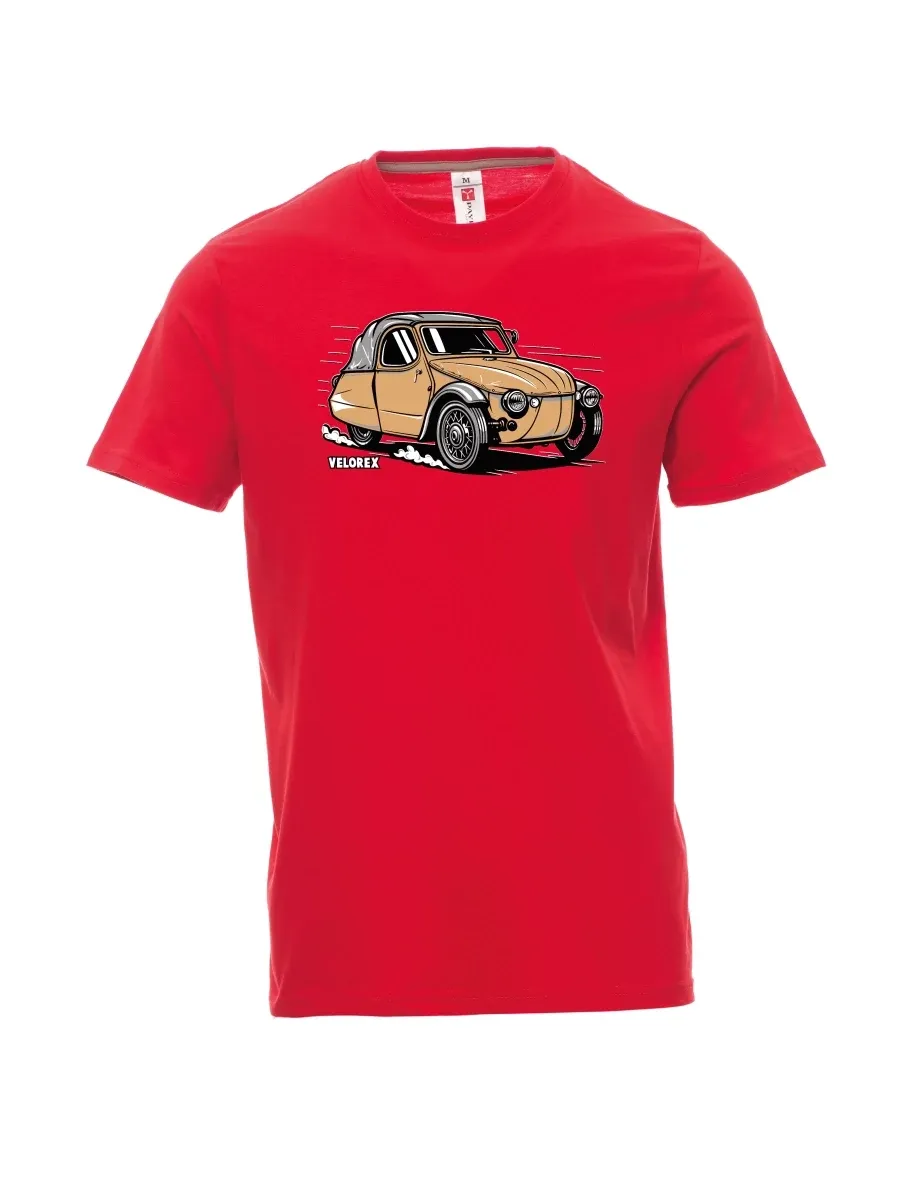 Maglia da uomo rossa Automobile Velorex