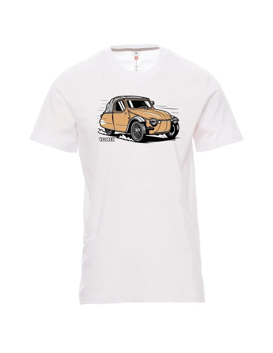 Maglia da uomo bianca Automobile Velorex