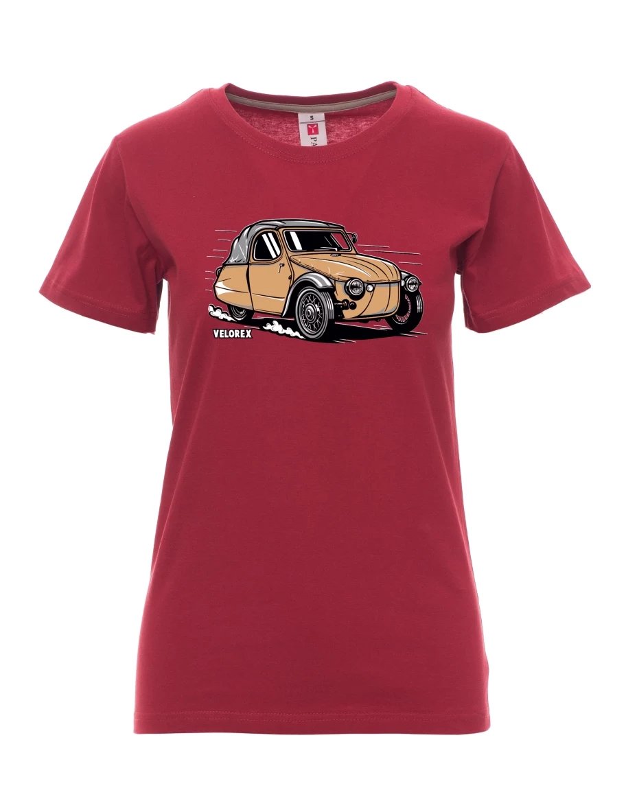 Maglia da donna colore bordeaux Automobile Velorex