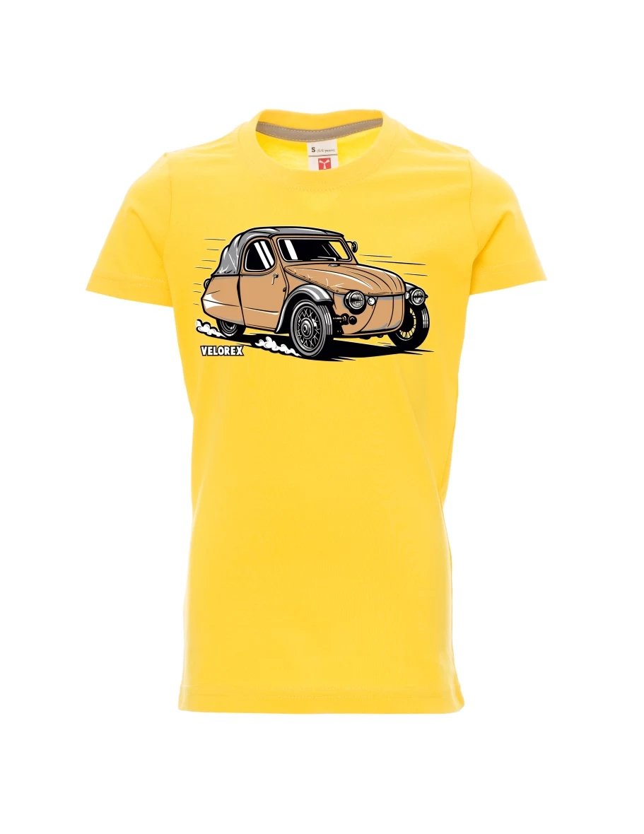 Maglia da bambino gialla Automobile Velorex