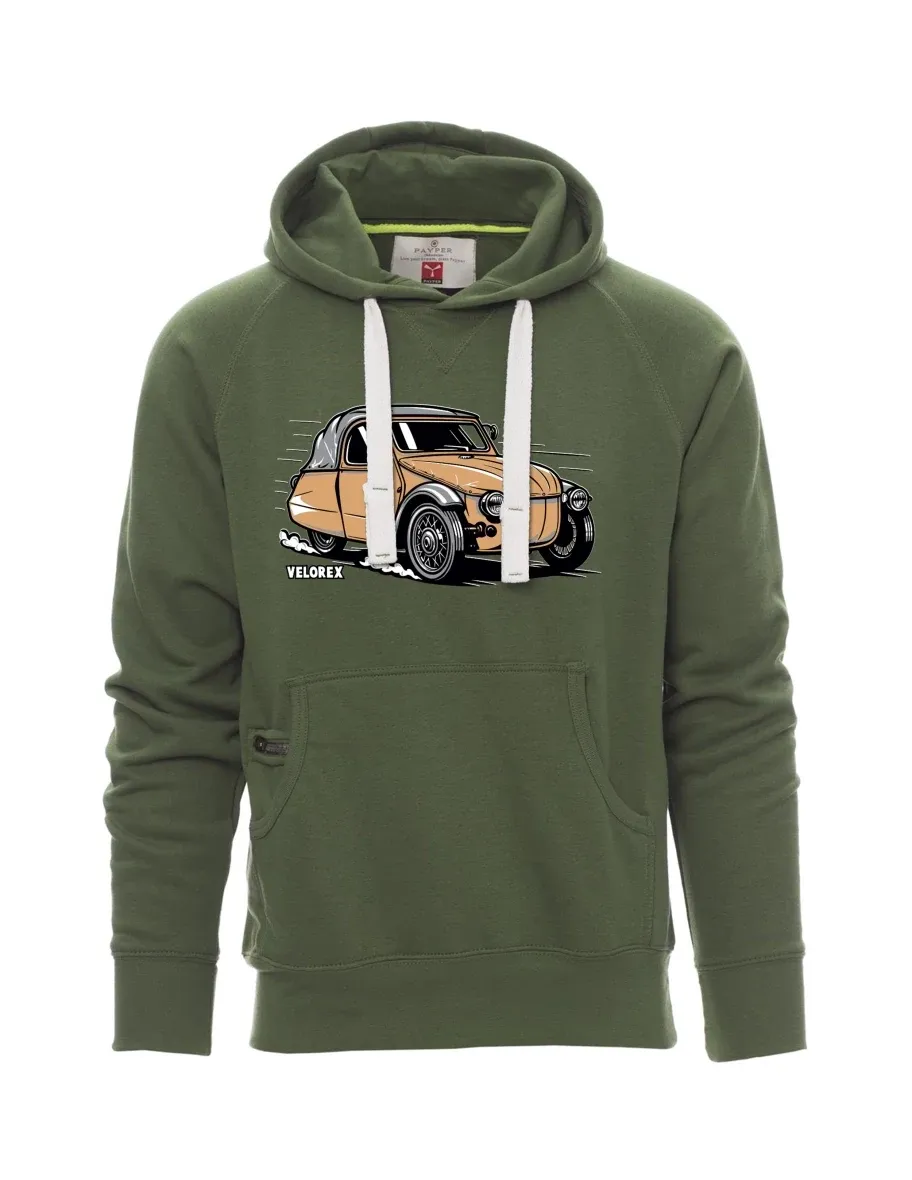 Felpa da uomo verde scuro Automobile Velorex