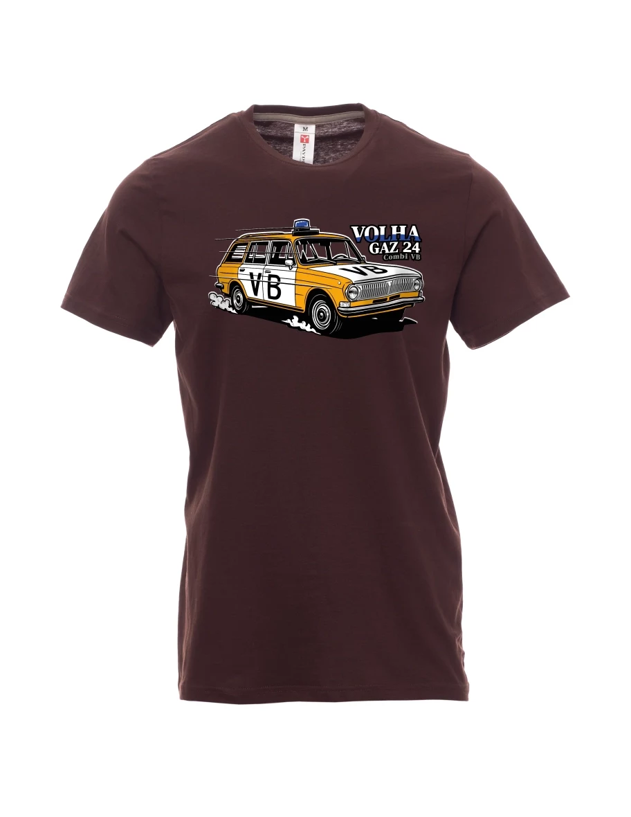 Maglia da uomo marrone scuro Automobile Volga GAZ 24 VB