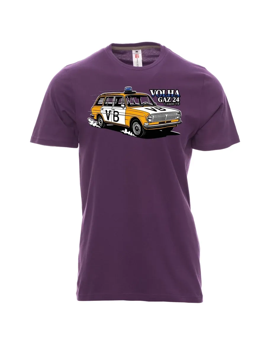 Maglia da uomo viola Automobile Volga GAZ 24 VB