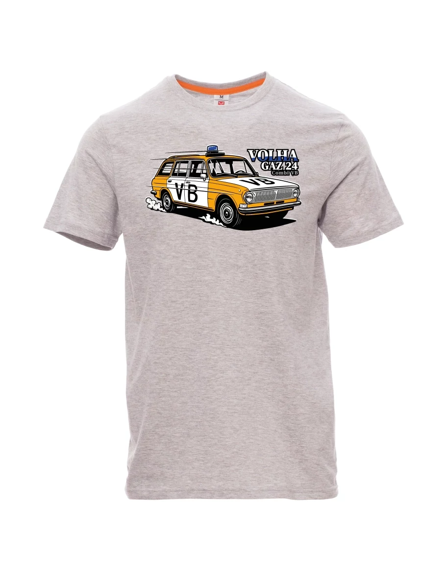 Maglia da uomo grigio melange Automobile Volga GAZ 24 VB