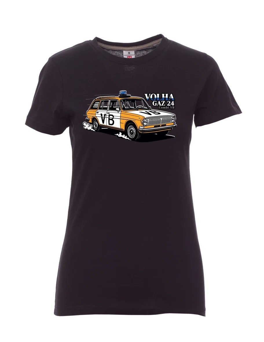 Maglia da donna nera Automobile Volga GAZ 24 VB