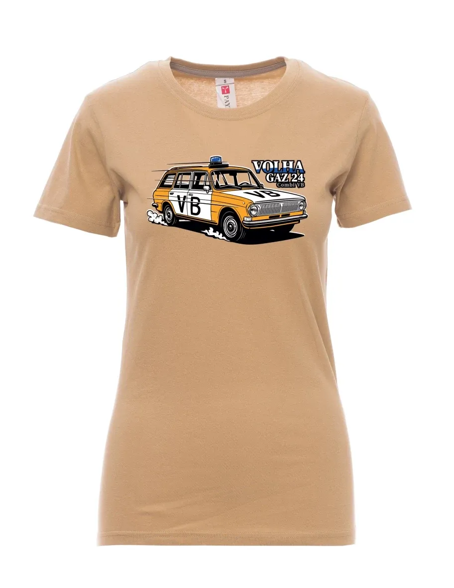 Maglia da donna marrone Automobile Volga GAZ 24 VB